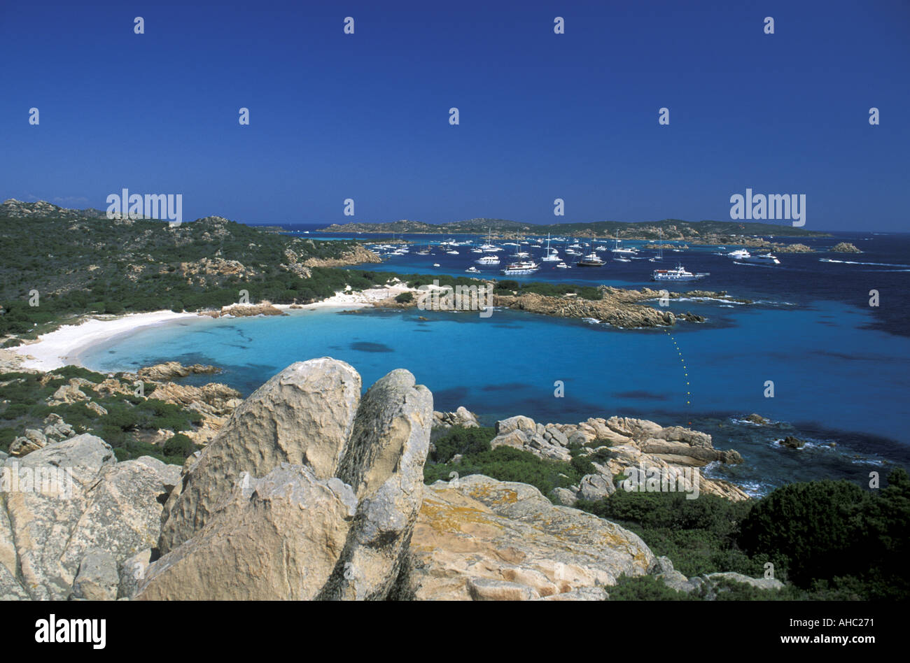 Spiaggia Rosa Budelli La Maddalena Sardinia Italy Stock