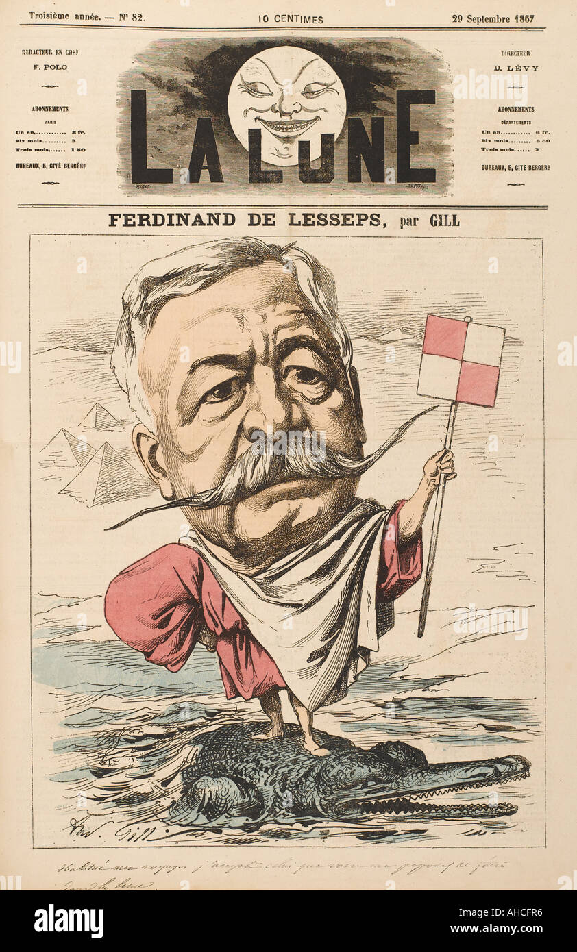 Ferdinand De Lesseps Stock Photo