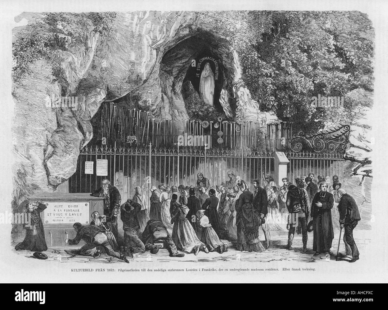 The Grotto In 1875 Stock Photo