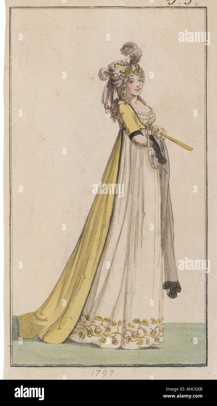 1797 Womens Costume Stock Photo