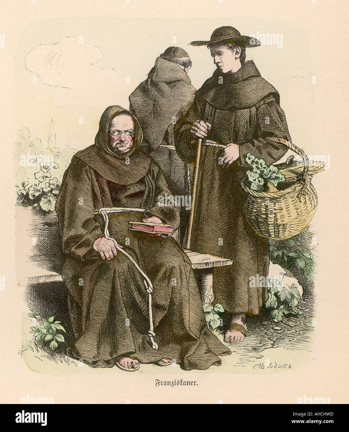 Franciscan Monks Stock Photo