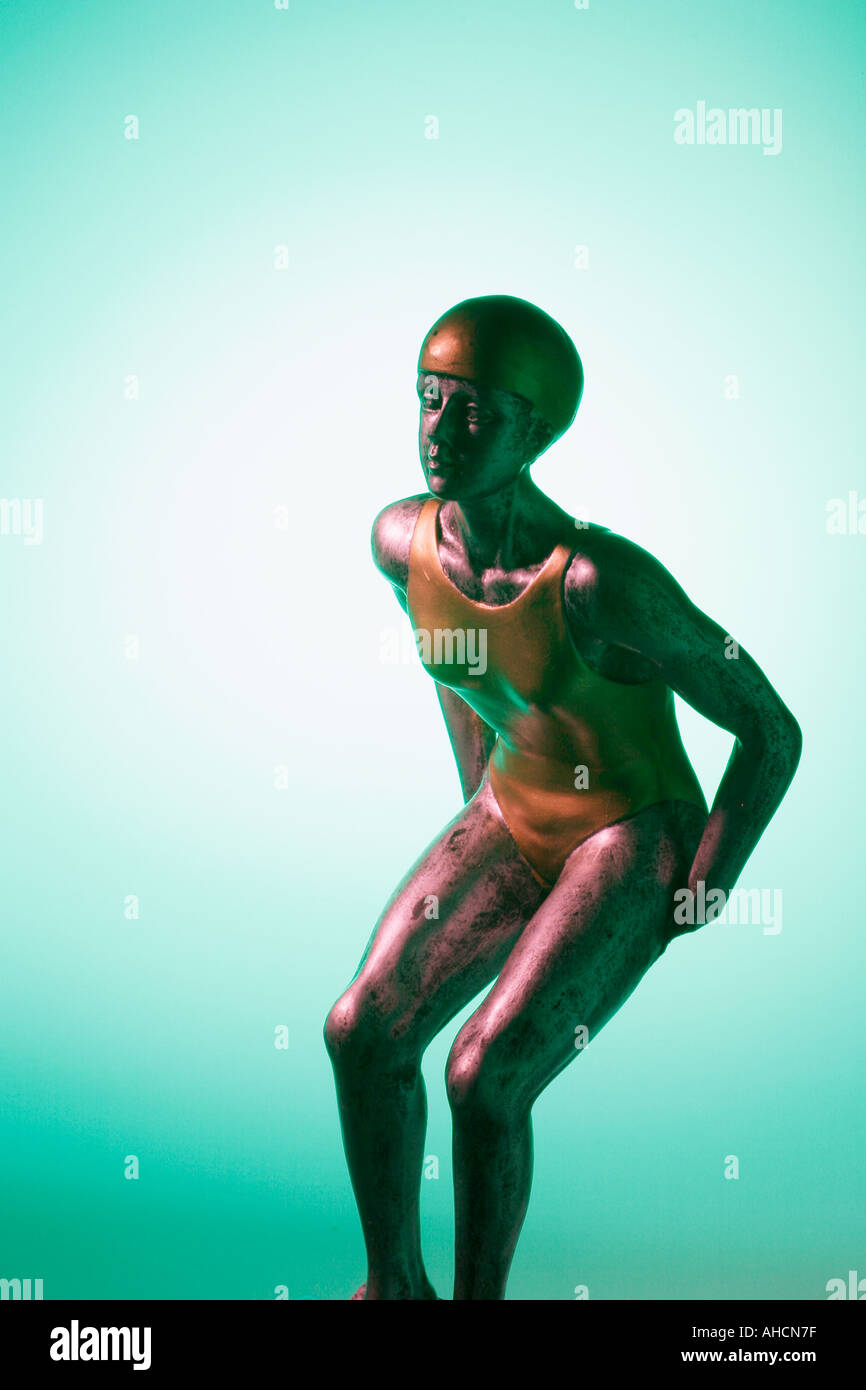 Female Swimmer Figurine Stock Photo Alamy