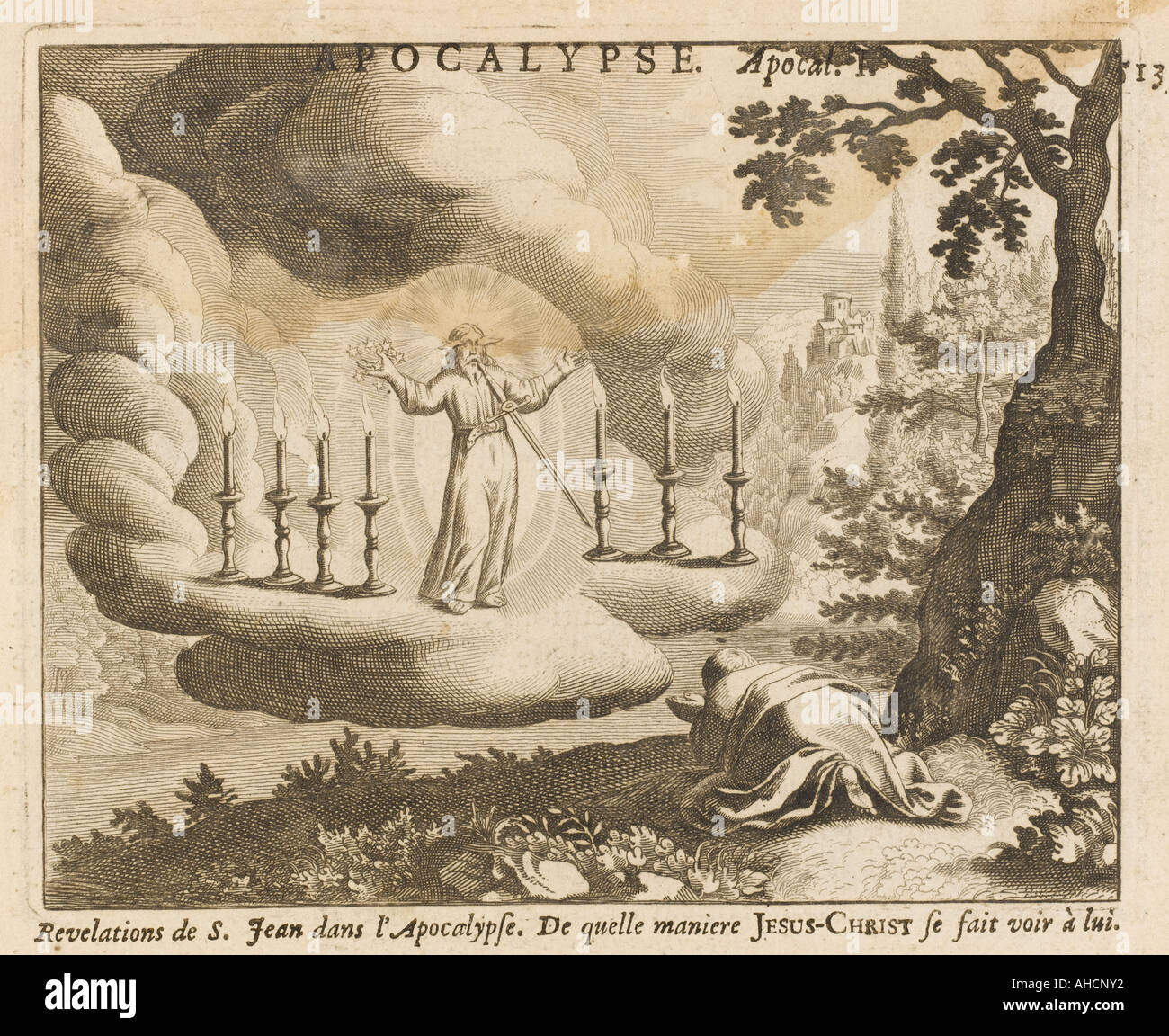 Jesus 7 Candlesticks Stock Photo Alamy
