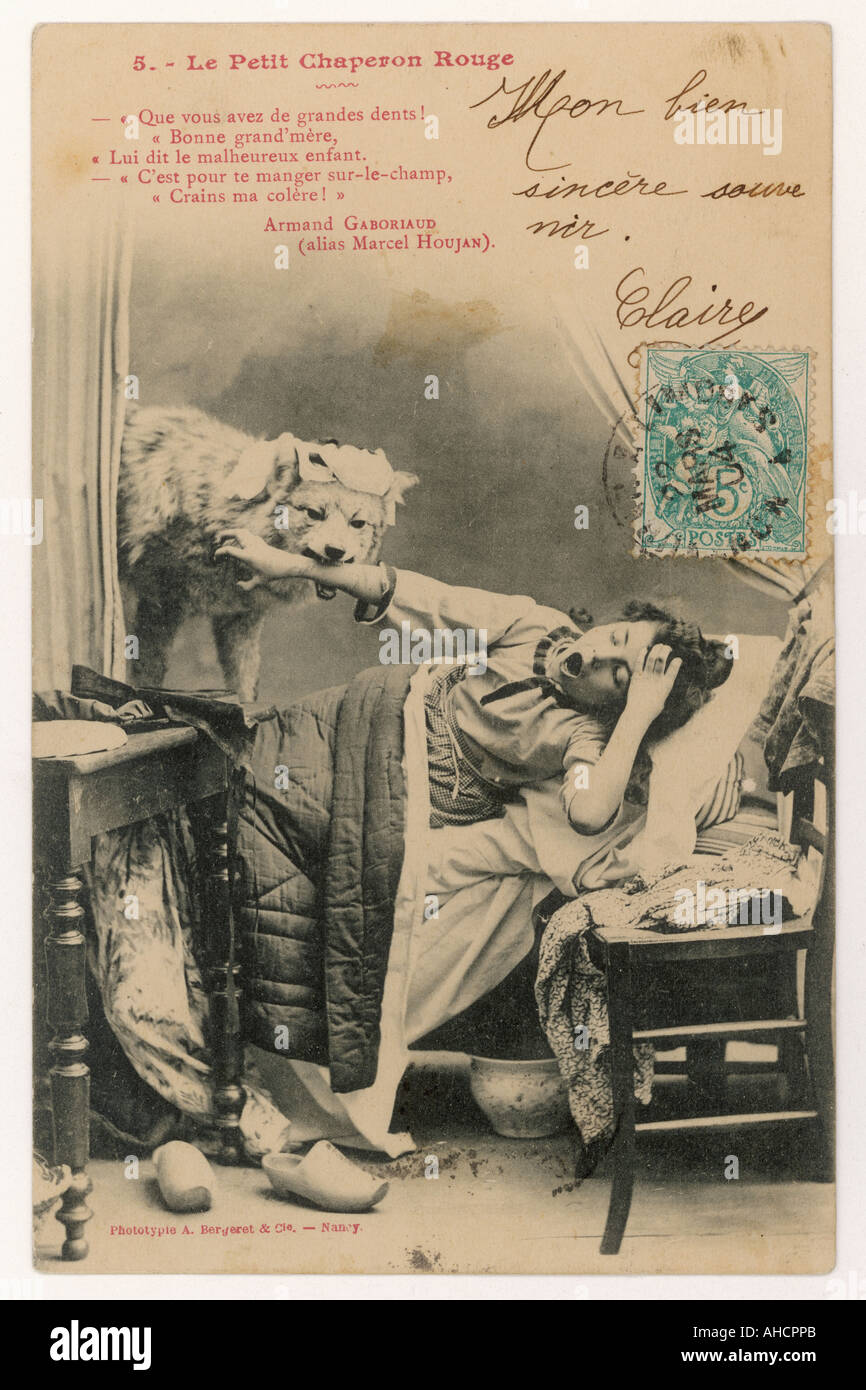 Riding Hood Postcard Stock Photo