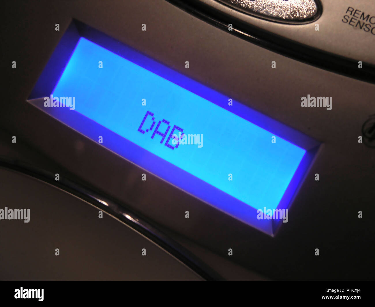 Digital Audio Broadcasting DAB radio display Stock Photo Alamy