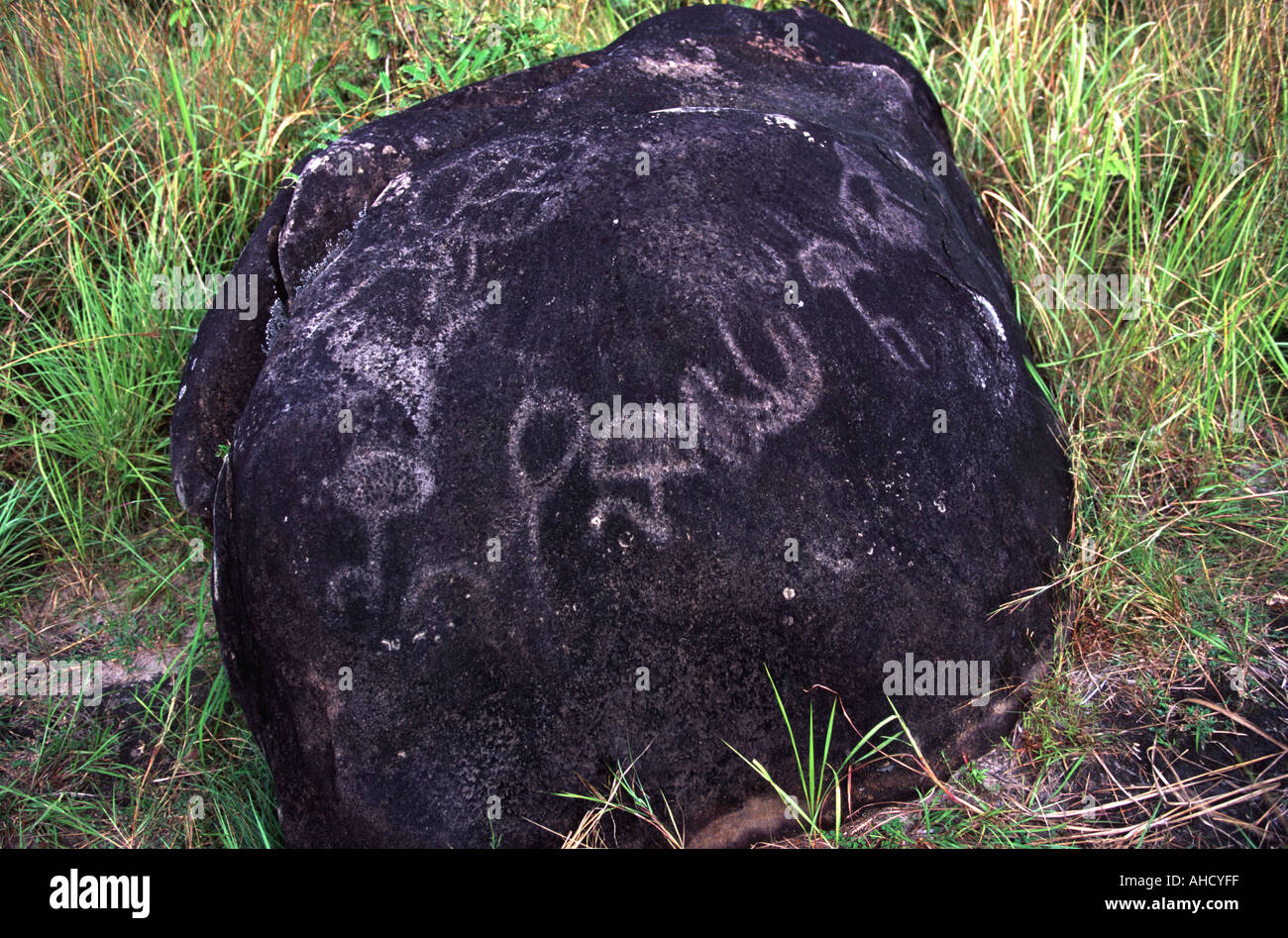 Ancient Rock Art Roche des Mystique Stock Photo