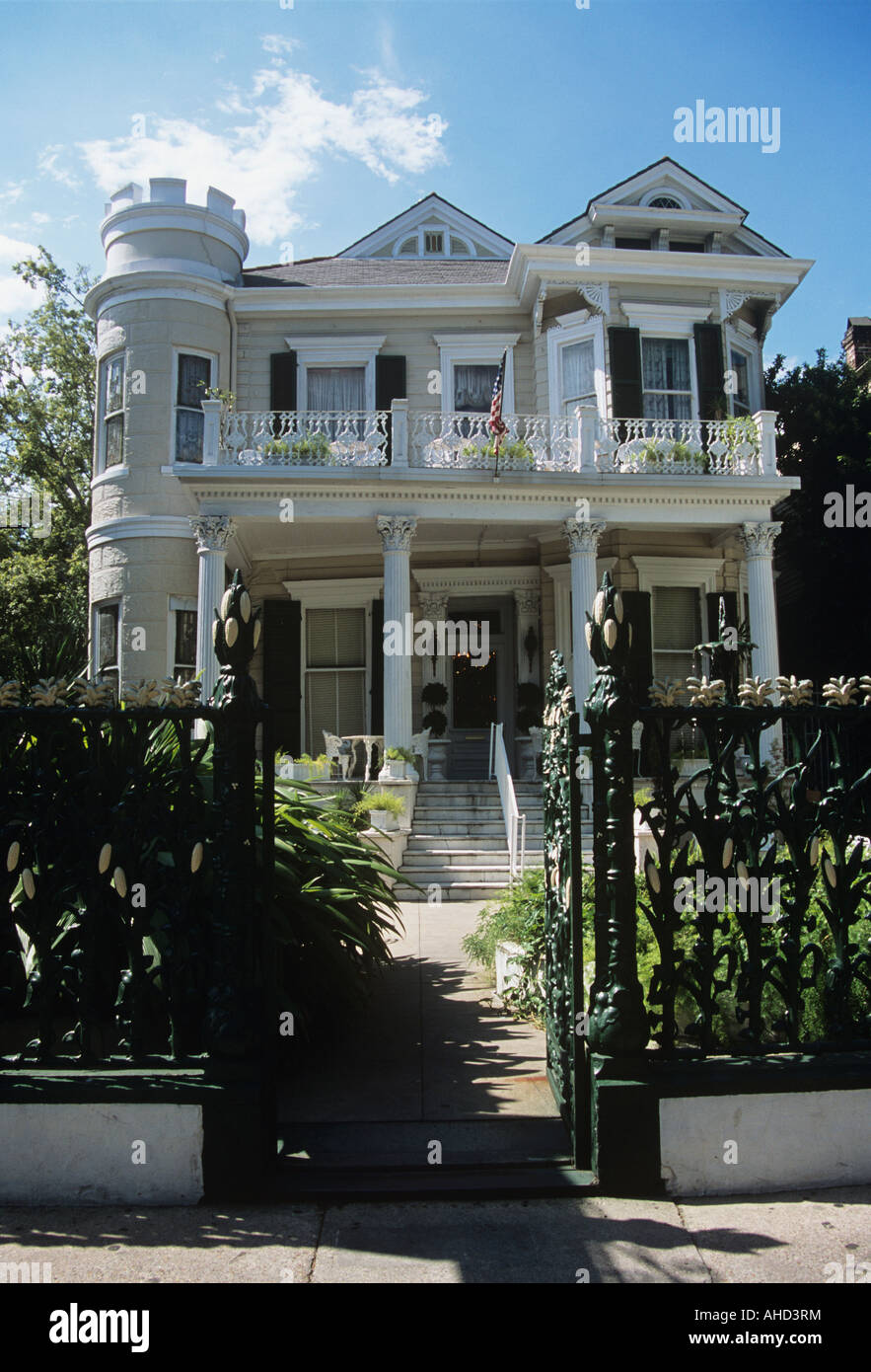 Cornstalk Fence Hotel, 915 Royal Street, French Quarter, New Orleans, Louisiana, USA Stock Photo