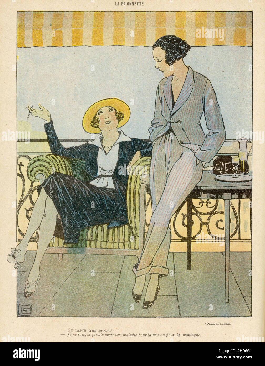 Trouser Suit 1919 Stock Photo