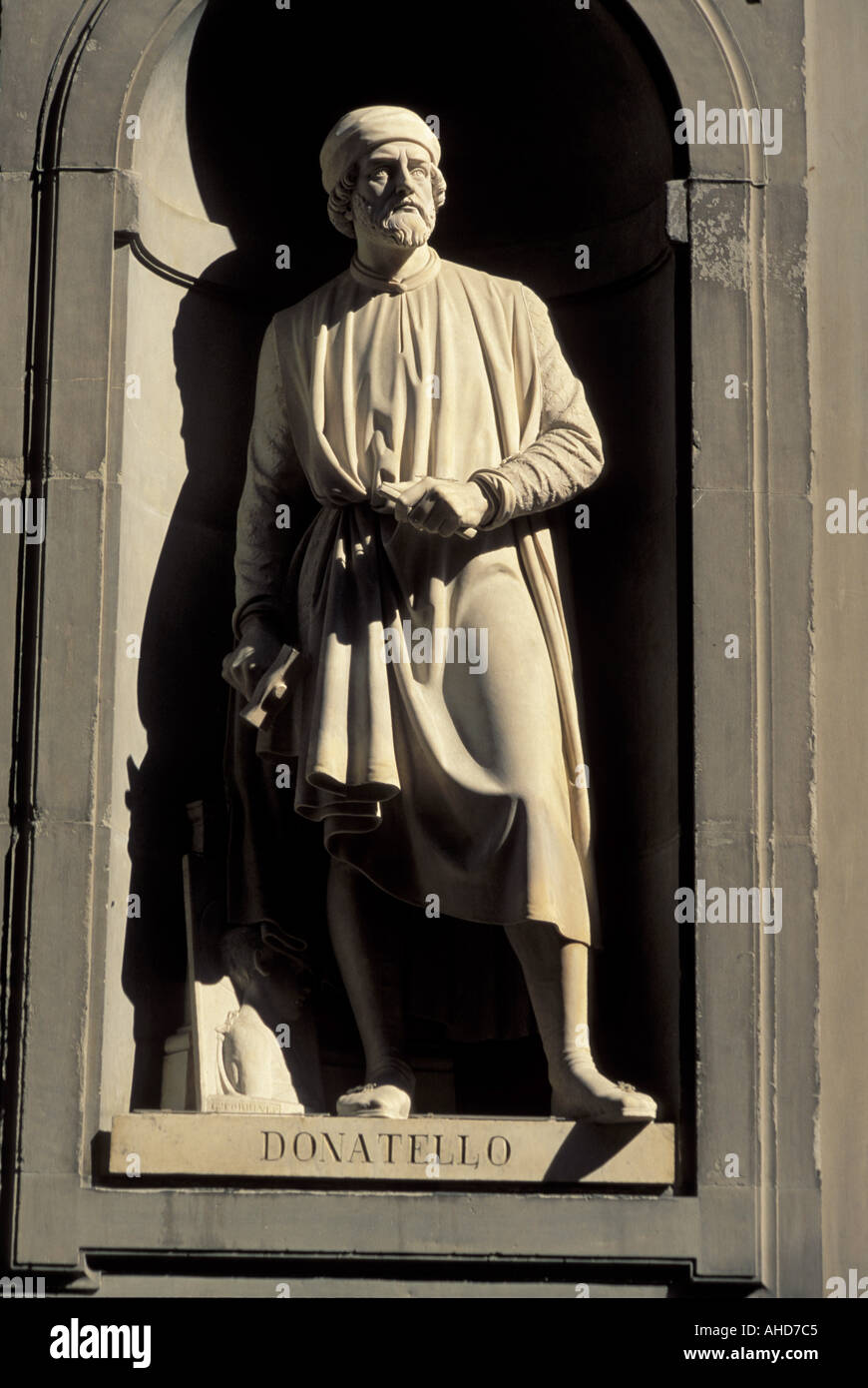 Statue of Donatello Uffizi Florence Tuscany Italy Stock Photo Alamy