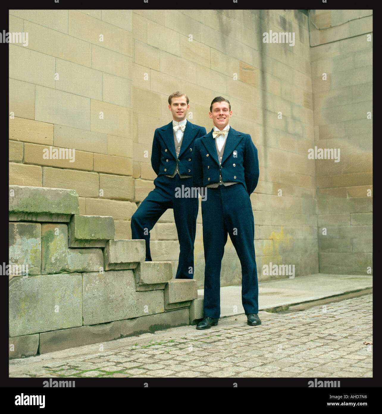 Two Handsome Footmen Stock Photo