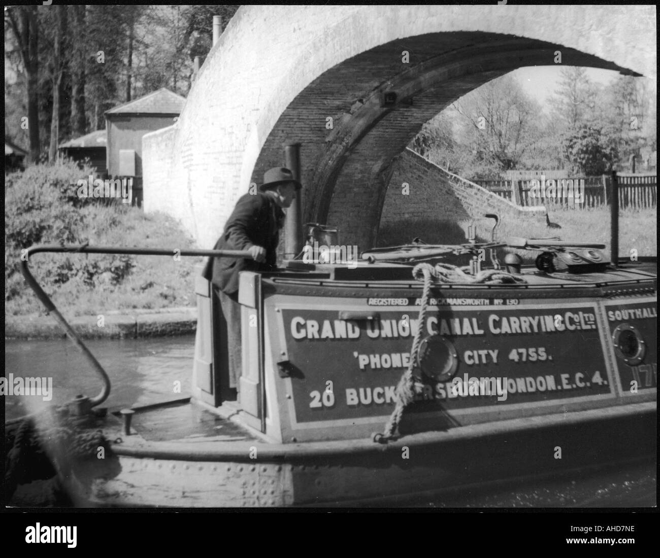 Barge On River Gade Stock Photo