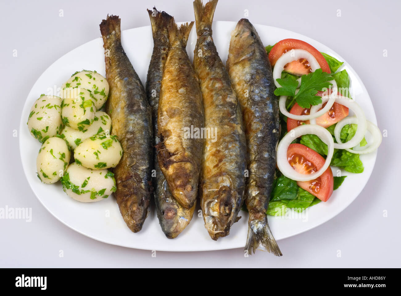 Grilled sardines Portugal food Stock Photo Alamy