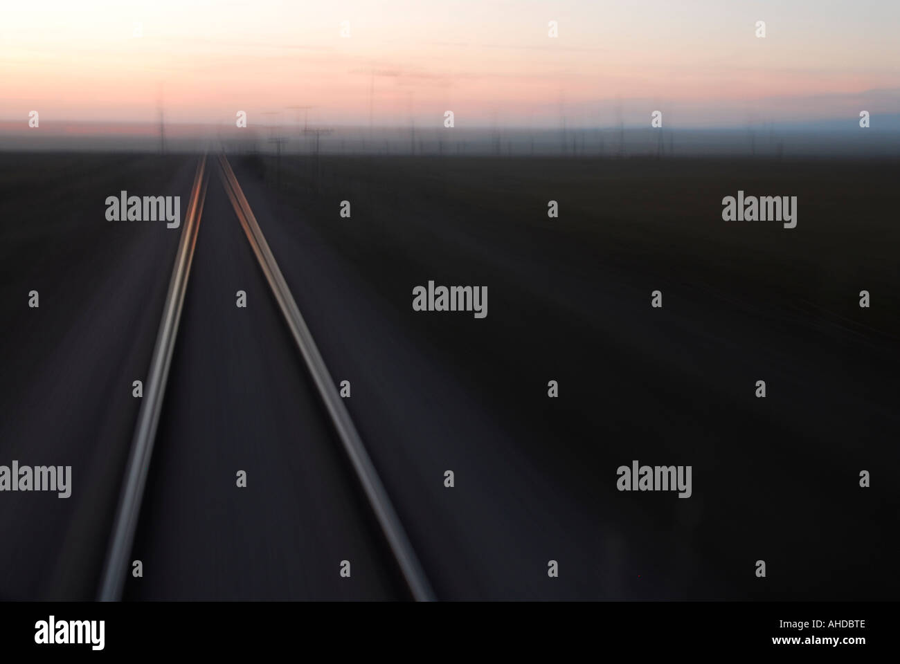Railway, railroad, high speed, velocity Stock Photo Alamy