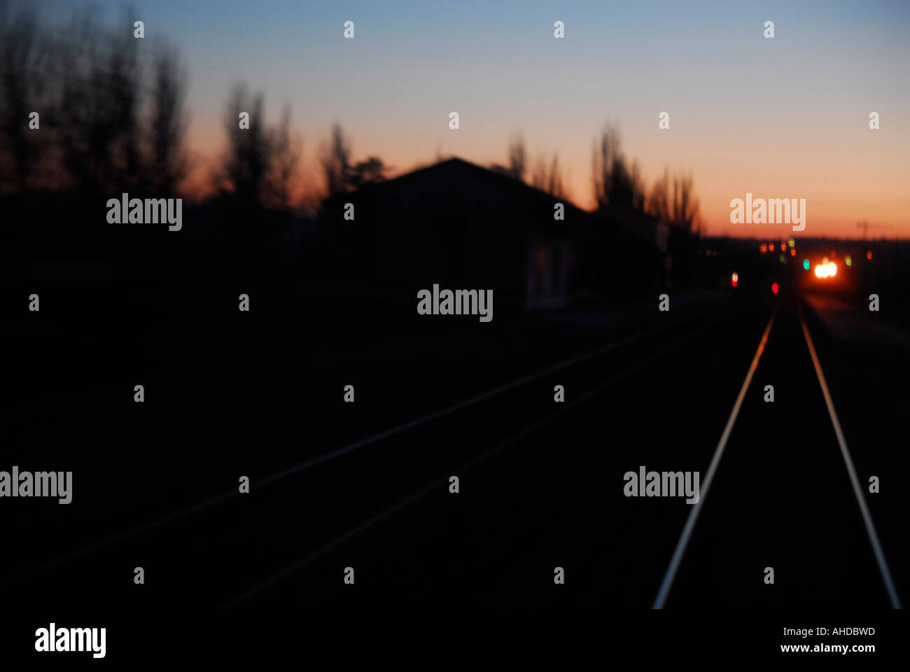 Railway, railroad, high speed, velocity Stock Photo Alamy