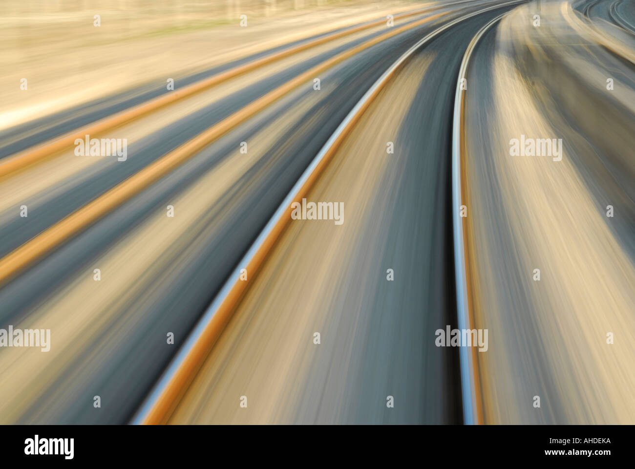Railway, railroad, high speed, velocity Stock Photo Alamy