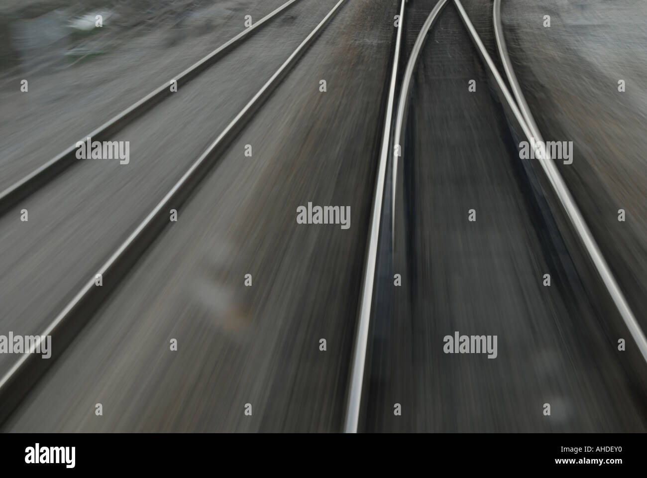 Railway, railroad, high speed, velocity Stock Photo Alamy
