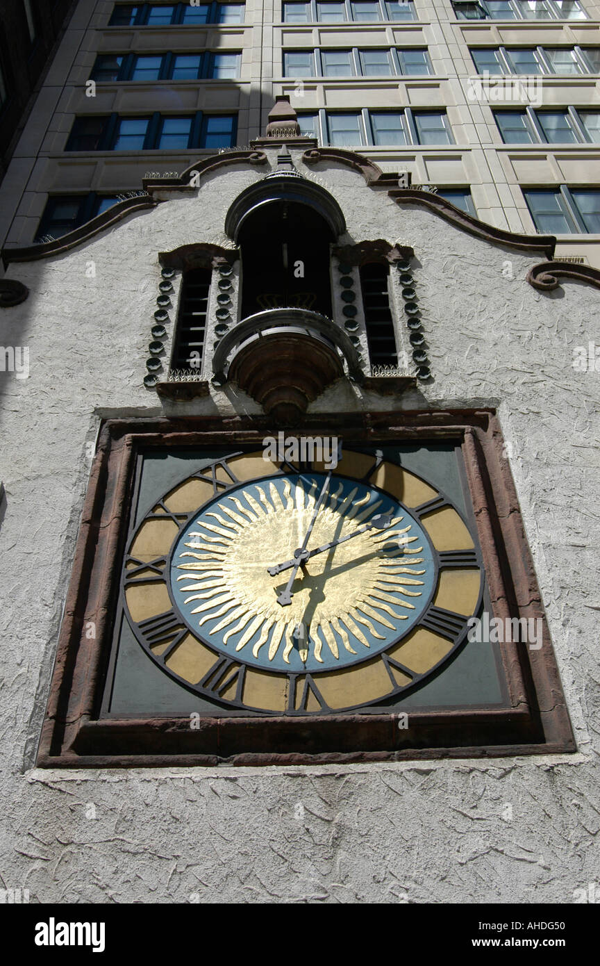 Wall clock Chicago,  Illinois USA Stock Photo