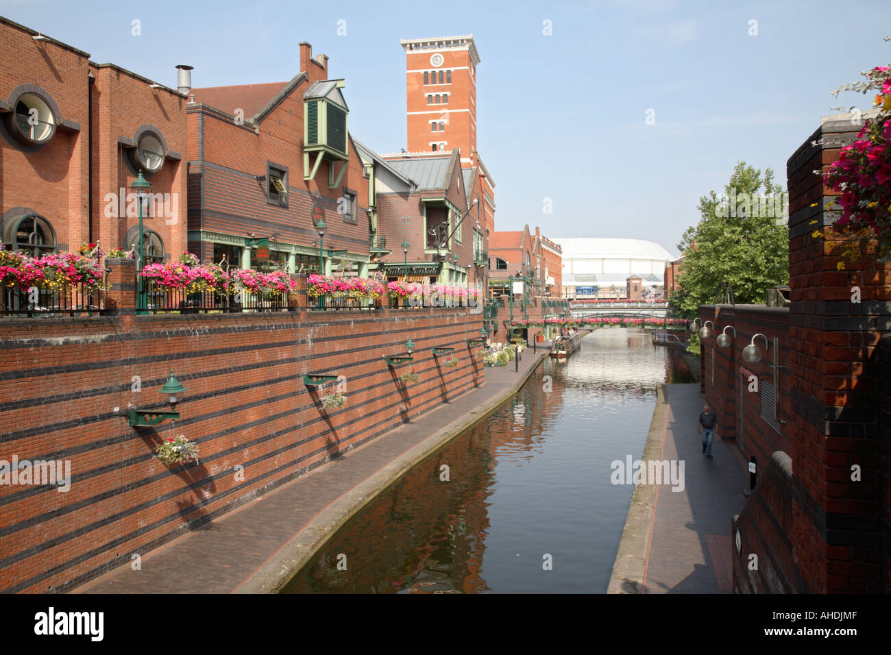 Brindley Place and the National Indoor Arena or nia Birmingham City centre West Midlands central England UK July 2006 Stock Photo