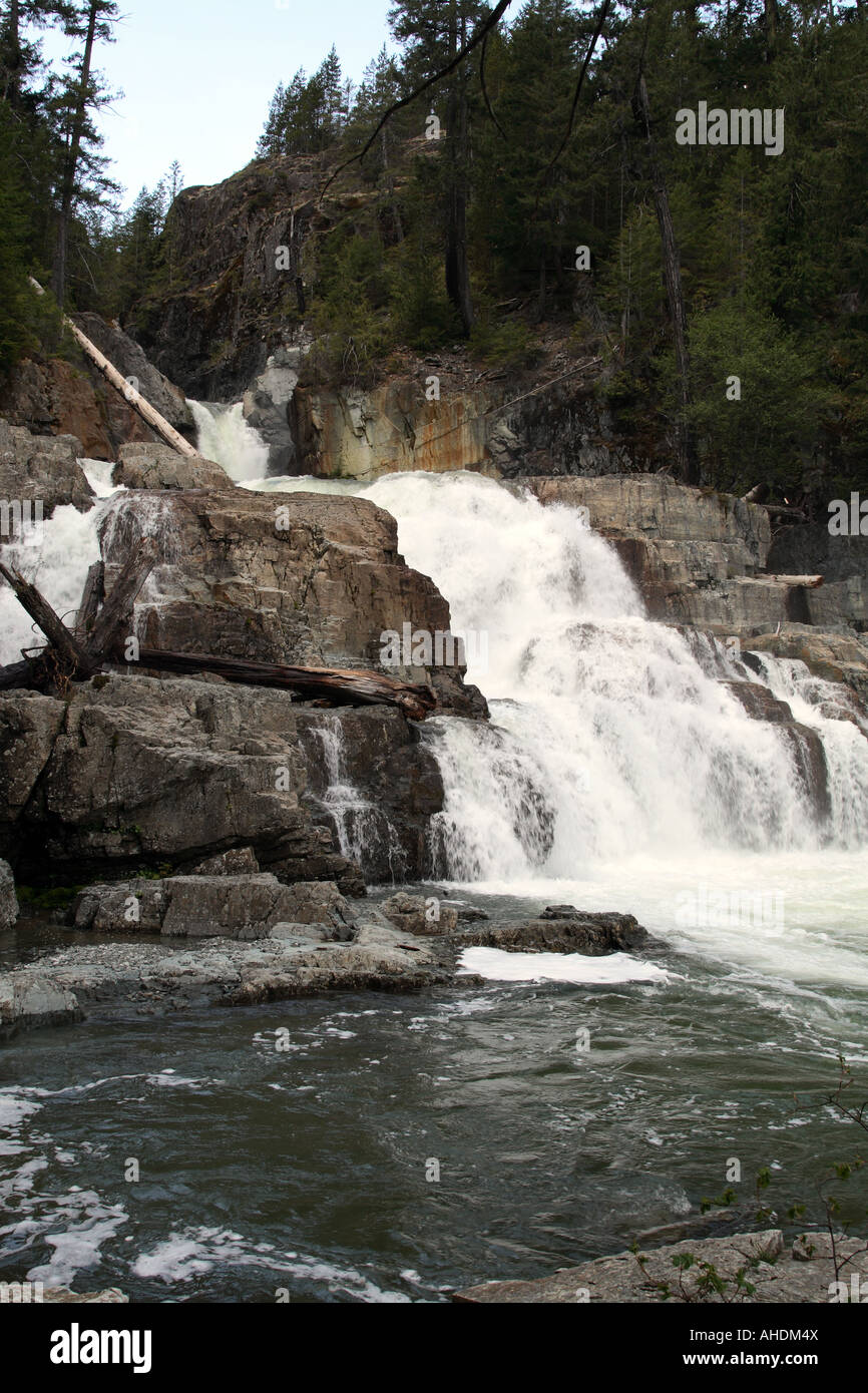 Myra Falls, Strathcona Provincial Park, British Columbia, Canada Stock Photo