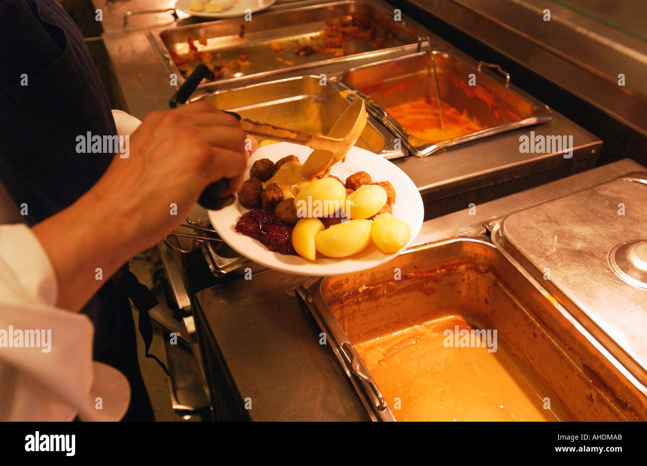 Swedish meatballs at IKEA restaurant Stock Photo Alamy