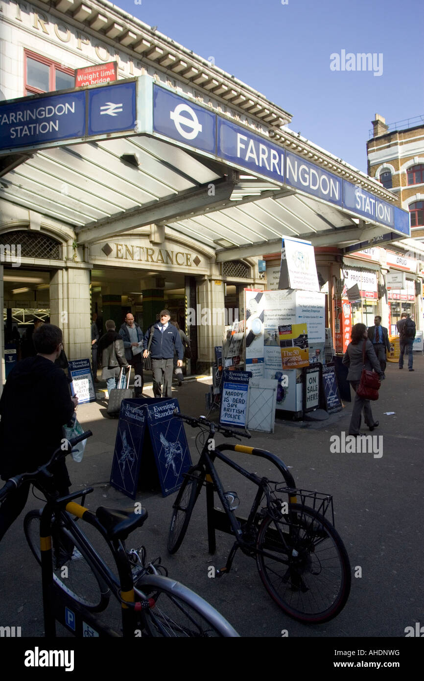 Farringdon Underground Station Stock Photo Alamy