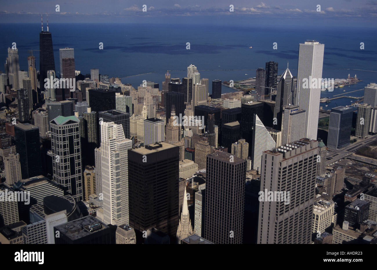 Chicago view from Sears tower Stock Photo