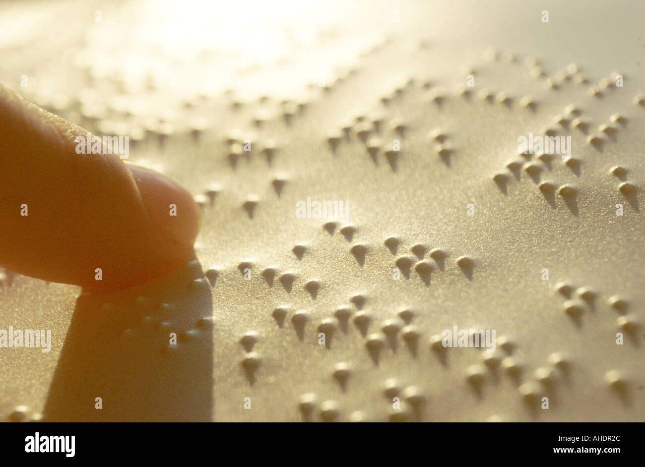 braille blind reading Stock Photo
