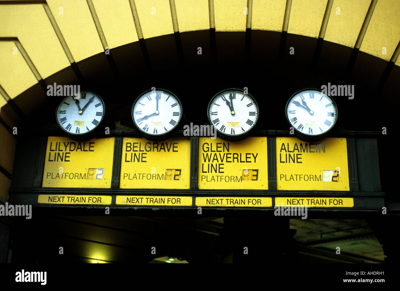 Flinders Street Clocks High Resolution Stock Photography and Images Alamy