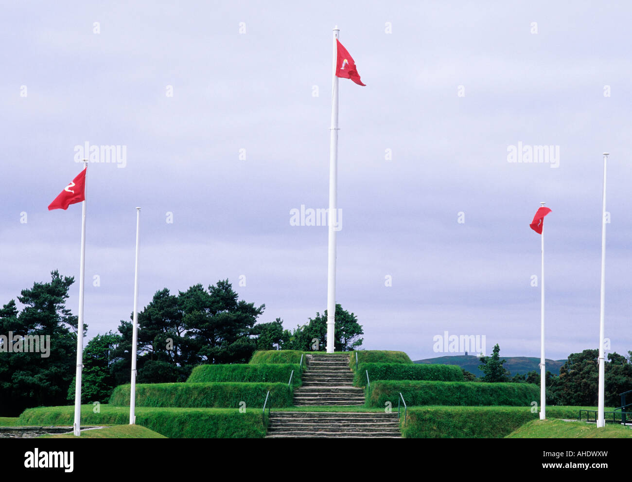 Tynwald Hill St Johns Isle of Man Manx Parliament Stock Photo