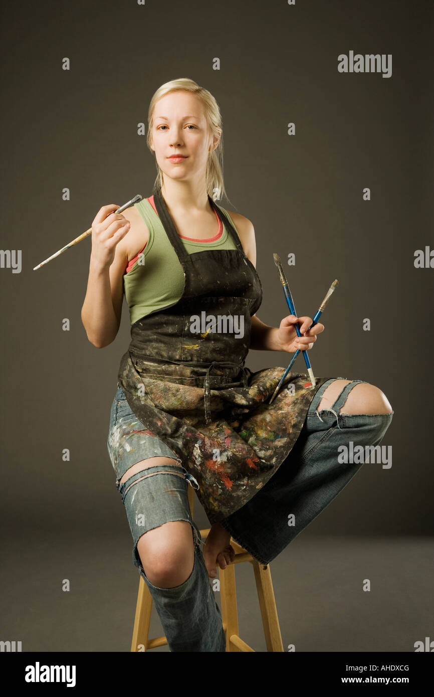 Paint woman hi-res stock photography and images - Alamy