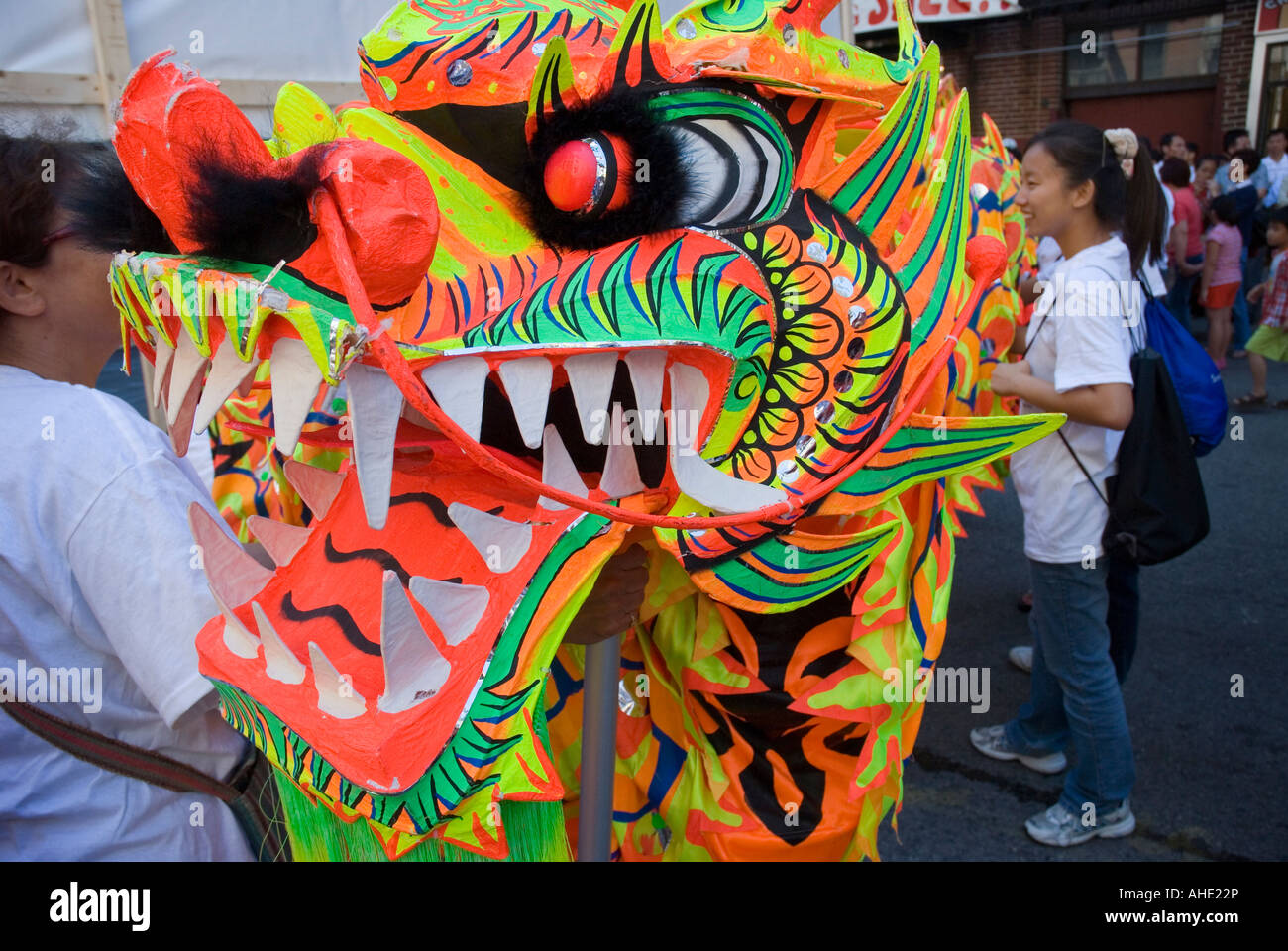 Dragons head August Moon Festival Chinatown Boston USA Stock Photo Alamy