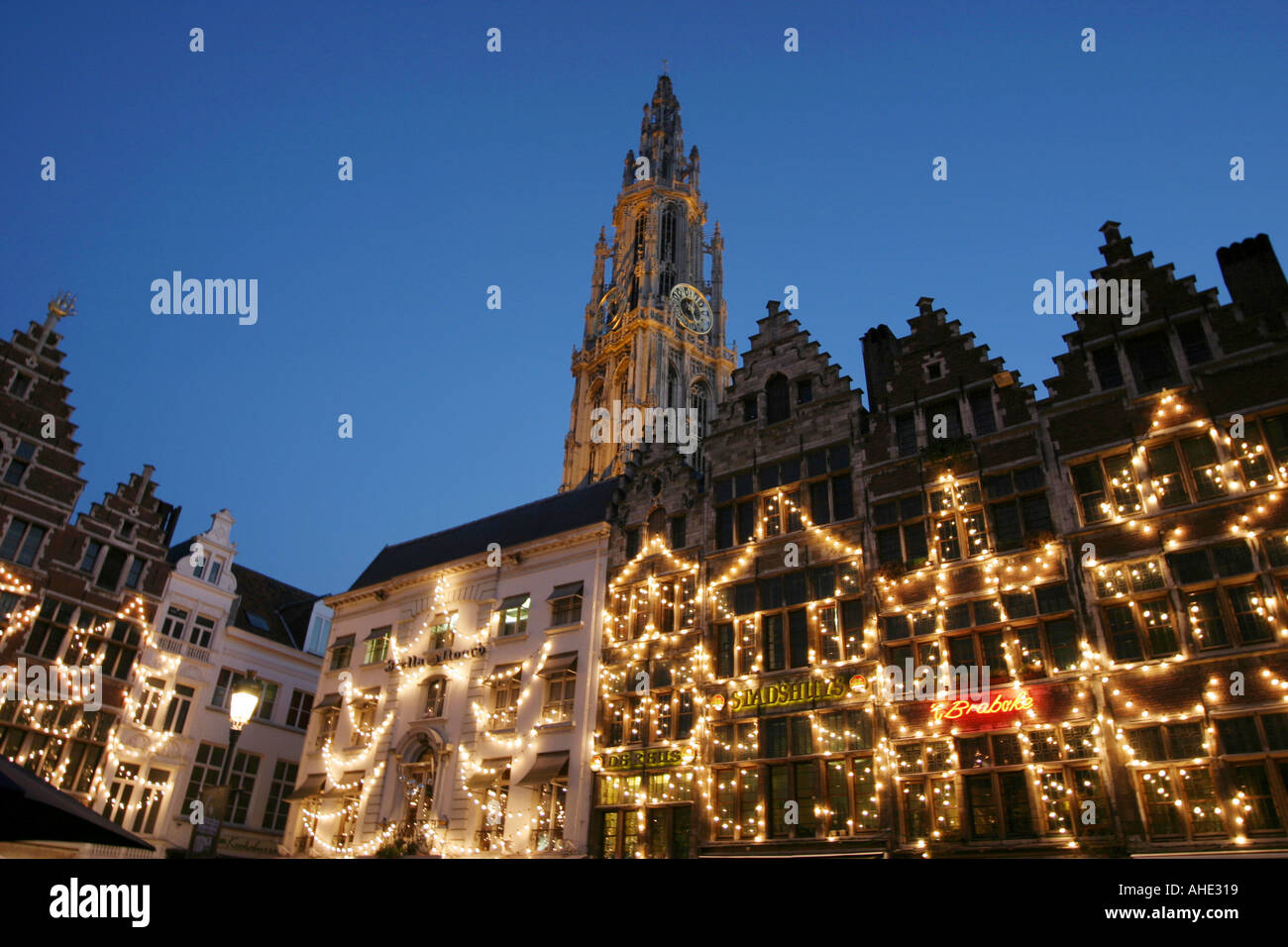 winter Christmas in Antwerp Center Stock Photo Alamy