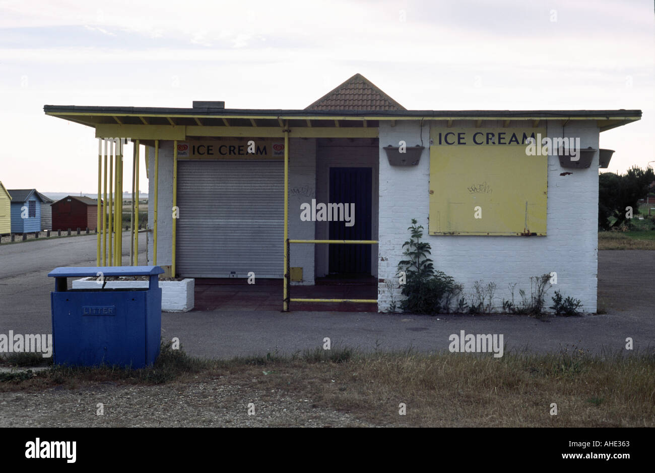 UK Hampshire Hayling Island Closed Ice Cream Shop Stock Photo Alamy