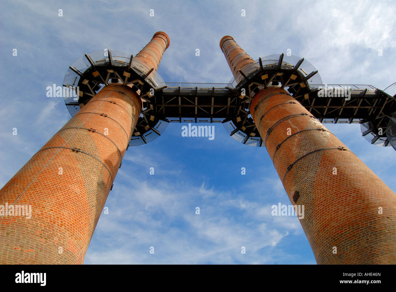 "La Manu" arms factory and visitor's walkway, Chatellerault, Vienne, France. Stock Photo