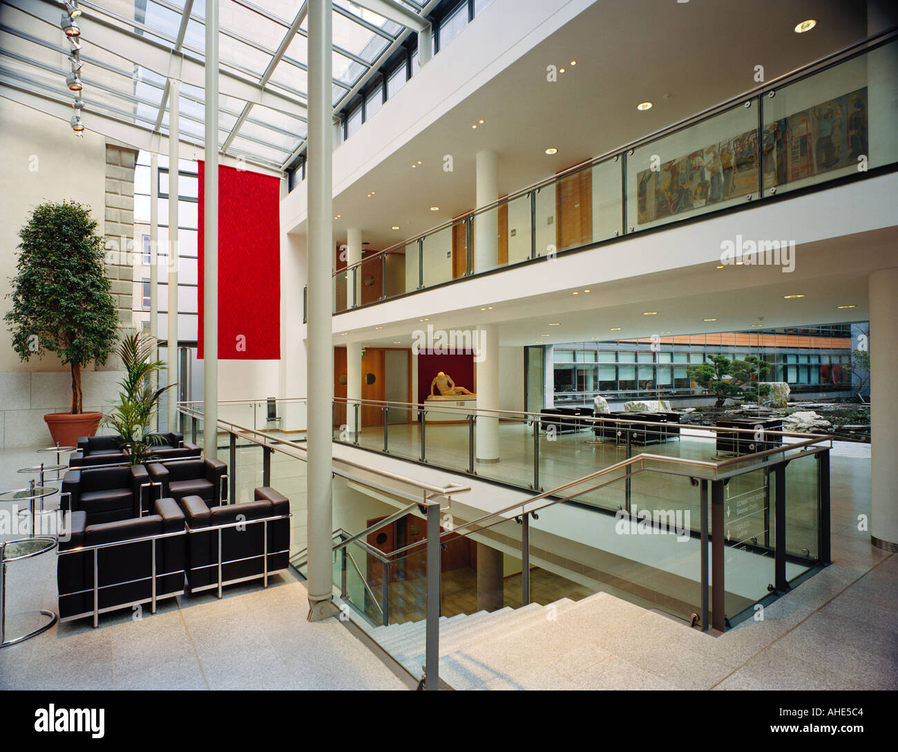 The interior of the new extension to Leinster House, the parliament building of Ireland Stock Photo