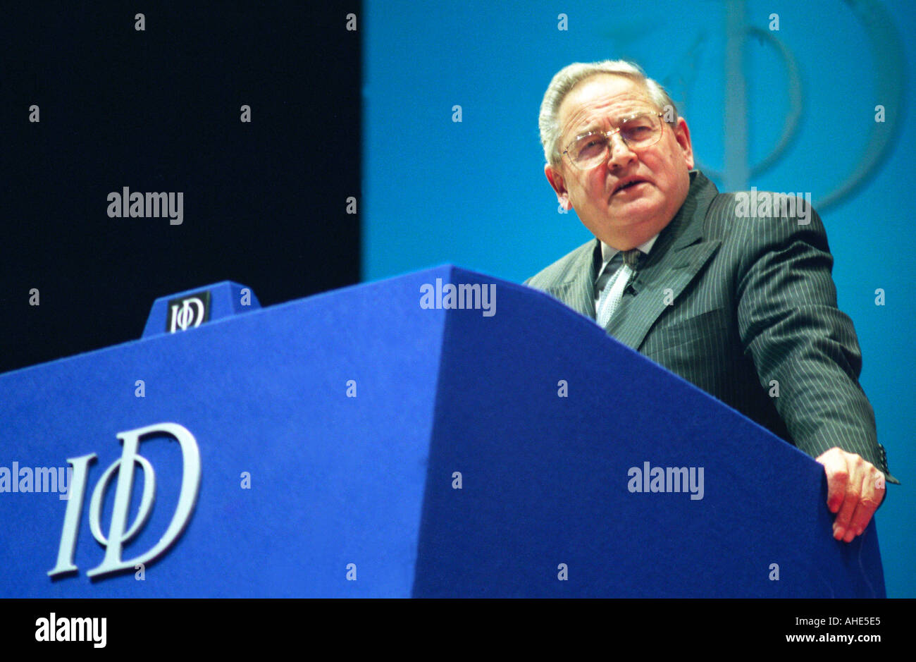 Sir Edward George Former Governor of The Bank of England London Conf July 2003 Stock Photo