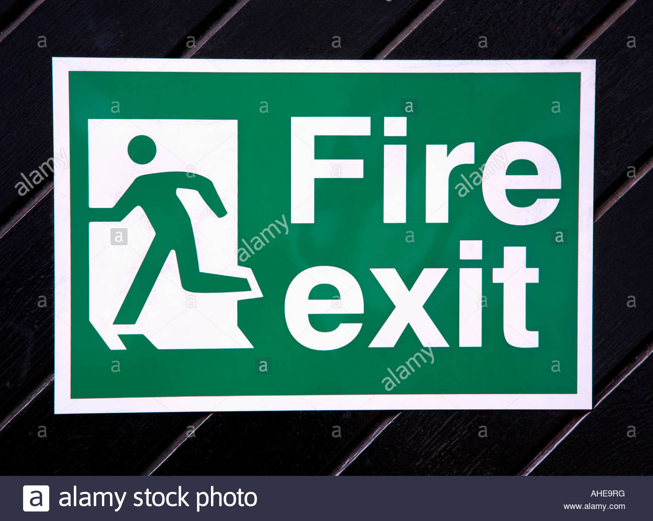Fire Exit sign Stock Photo Alamy