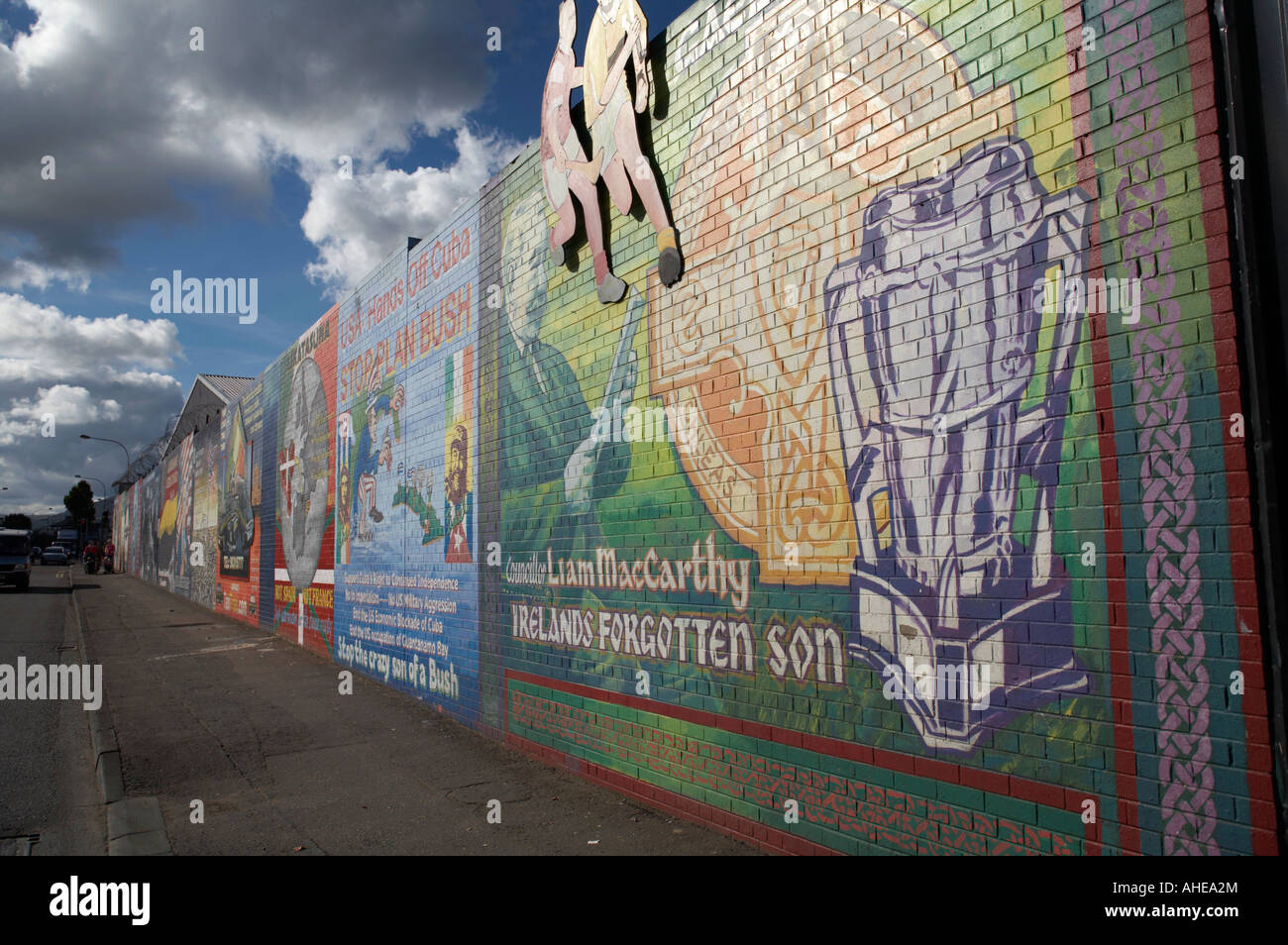 International wall murals in the republican falls road area of west belfast Northern Ireland