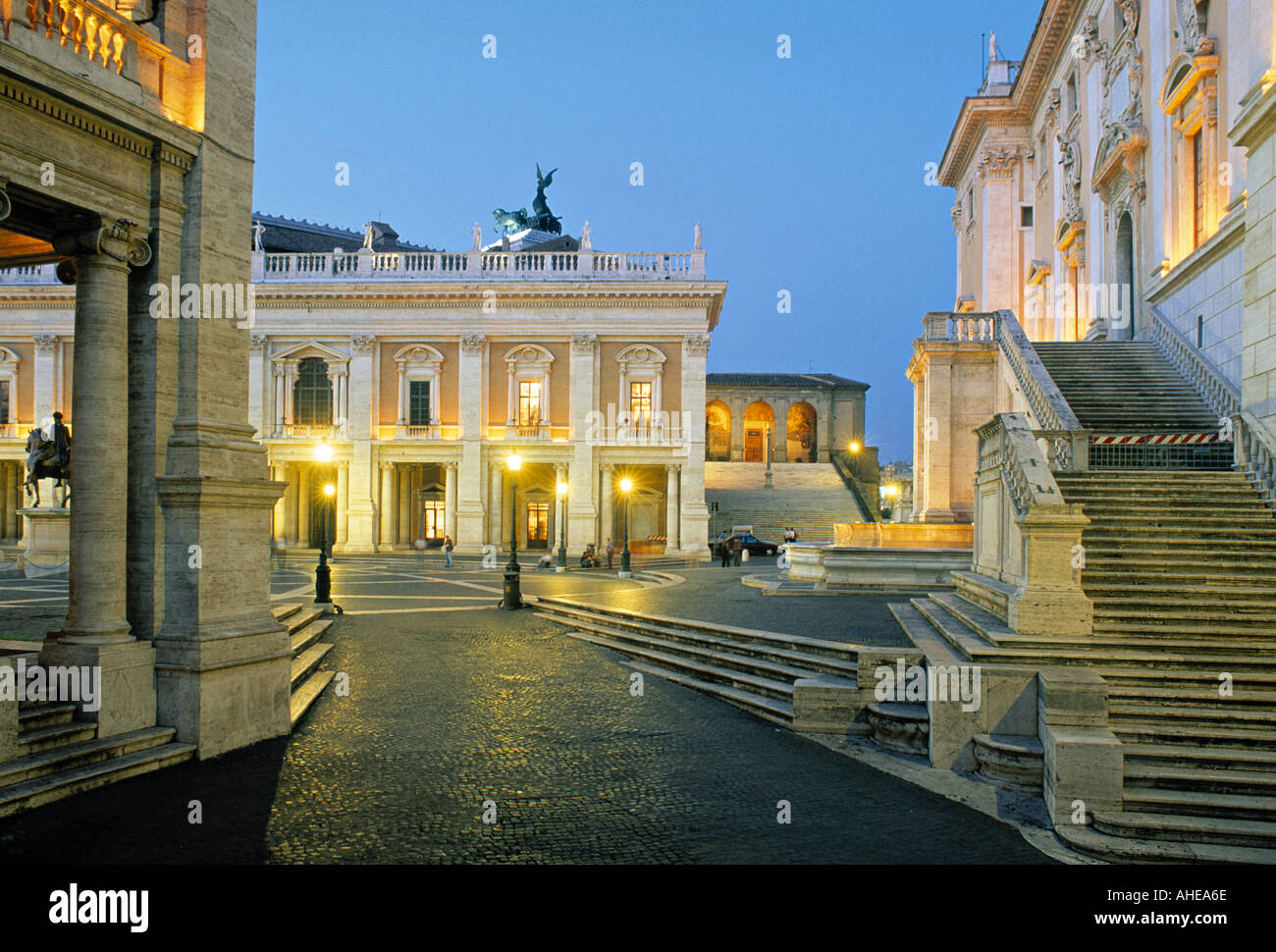 Piazza del Campidoglio, Rome, Italy Stock Photo - Alamy
