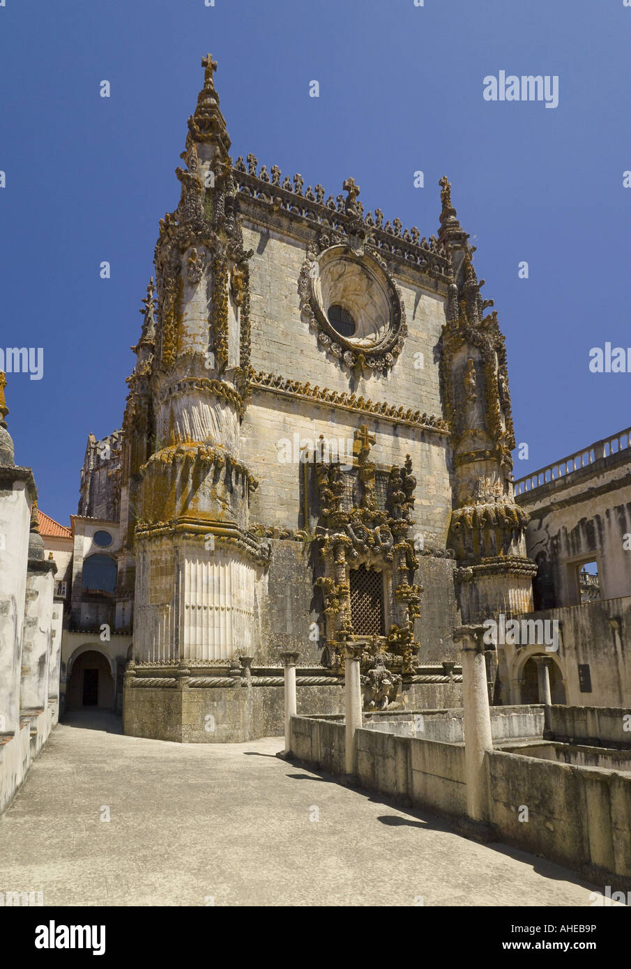 Portugal , Ribatejo, Tomar, chapter house, in the Convento do Cristo Stock Photo
