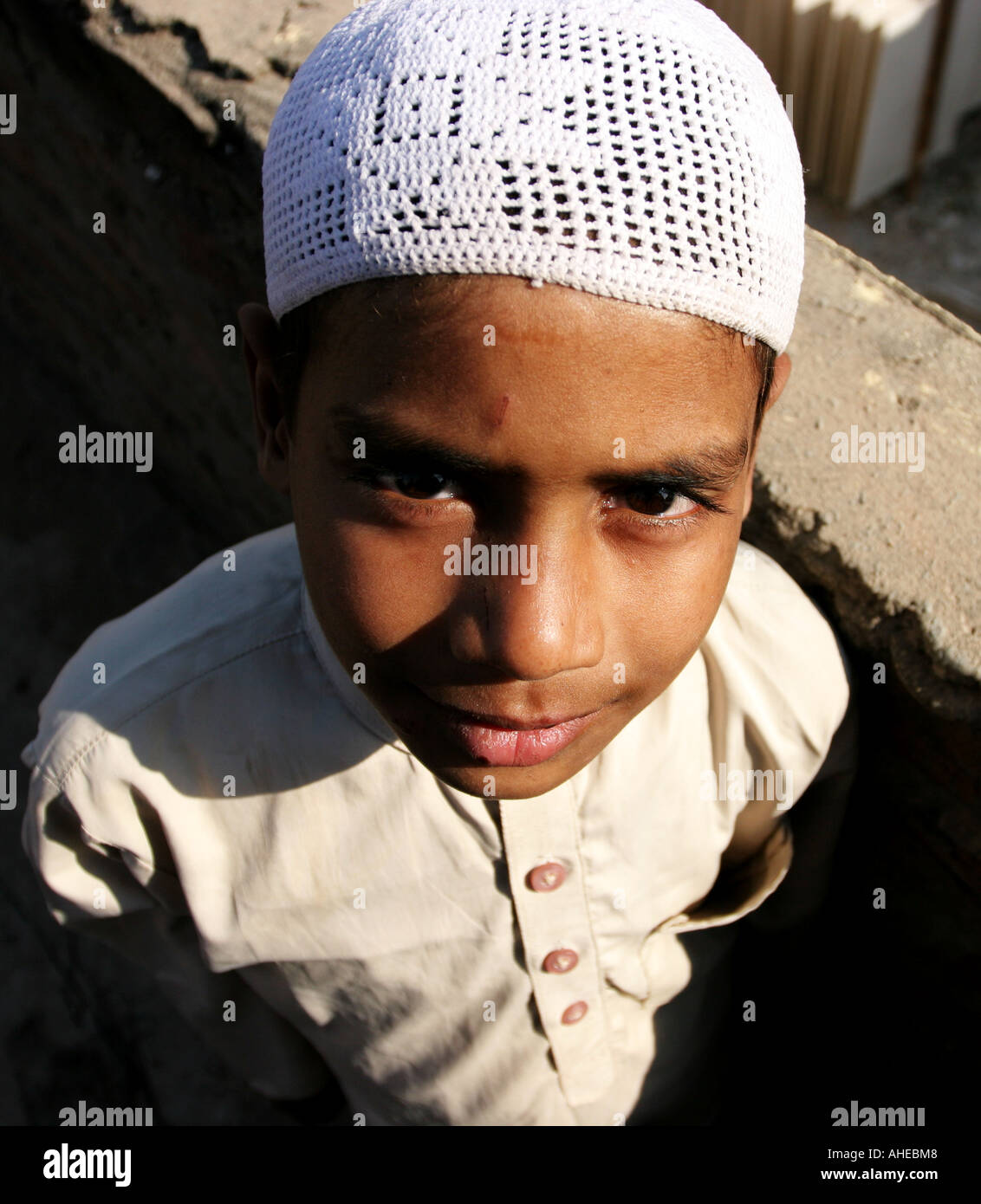 Muslim boy staring, India Stock Photo - Alamy