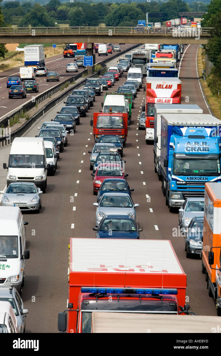 Traffic jams on the M6 motorway Cheshire England United Kingdom Stock Photo Alamy