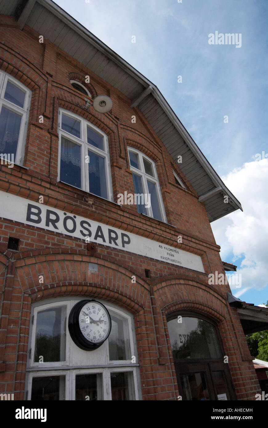 Brösarp train station Stock Photo