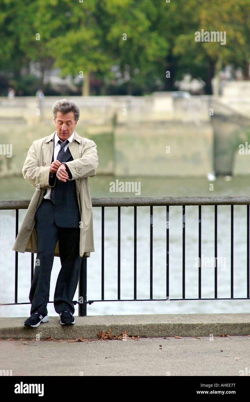 Legendary Hollywood actor Dustin Hoffman shooting a film "Last Chance