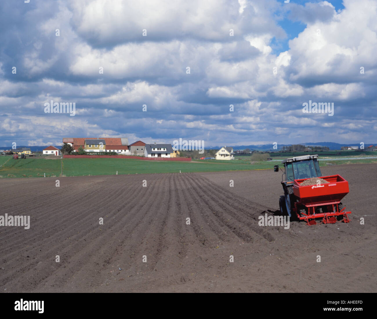 Agricultural scene, Jæren area, Rogaland, Norway. Stock Photo