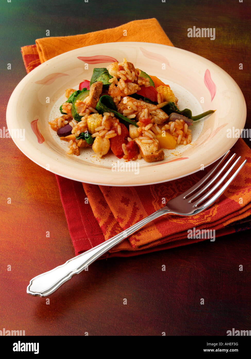 Italian paprika chicken risotto editorial food Stock Photo Alamy