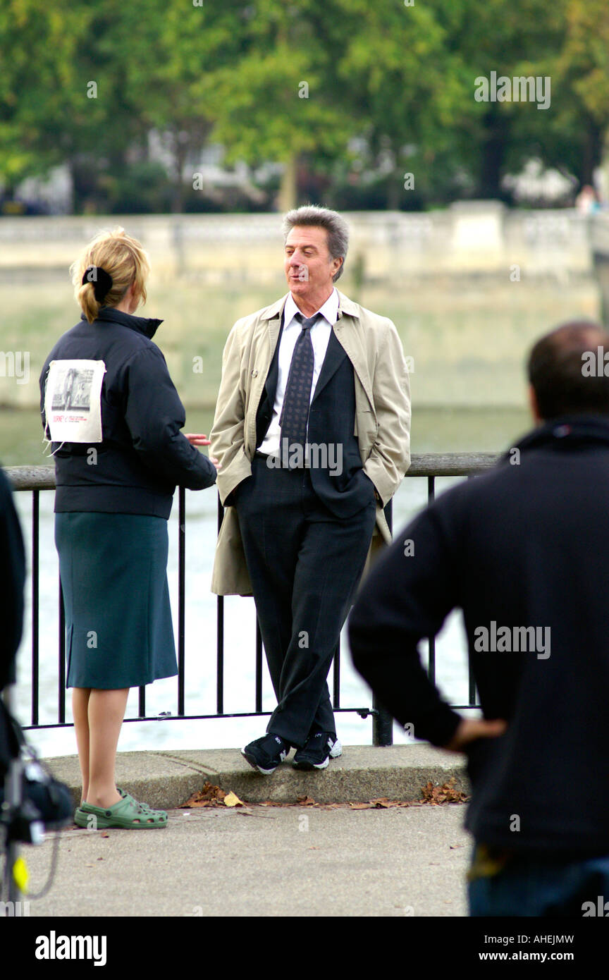 Legendary Hollywood actor Dustin Hoffman shooting a film "Last Chance