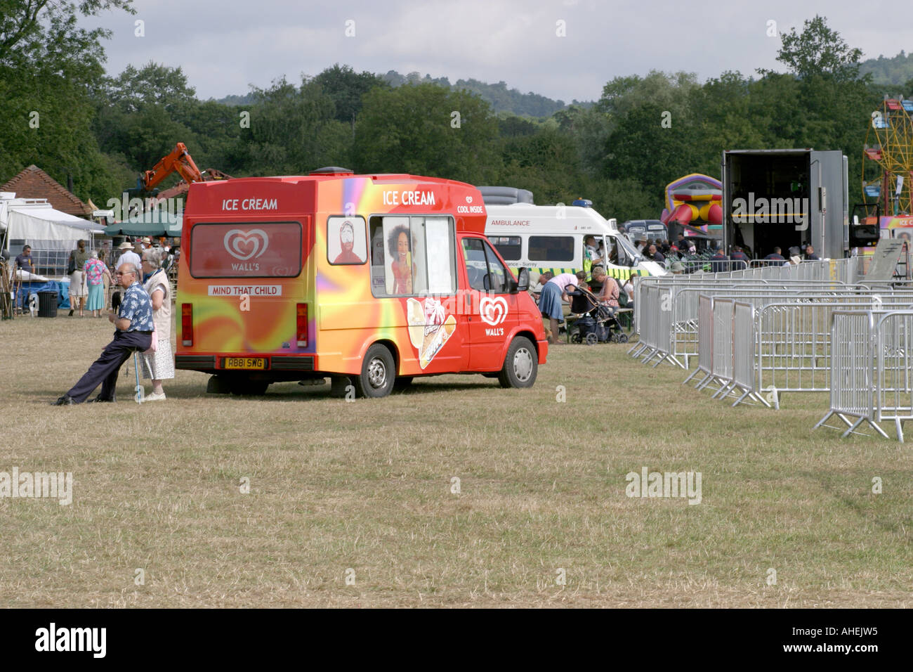 Ice Cream van at an agricultural show in the UK Stock Photo