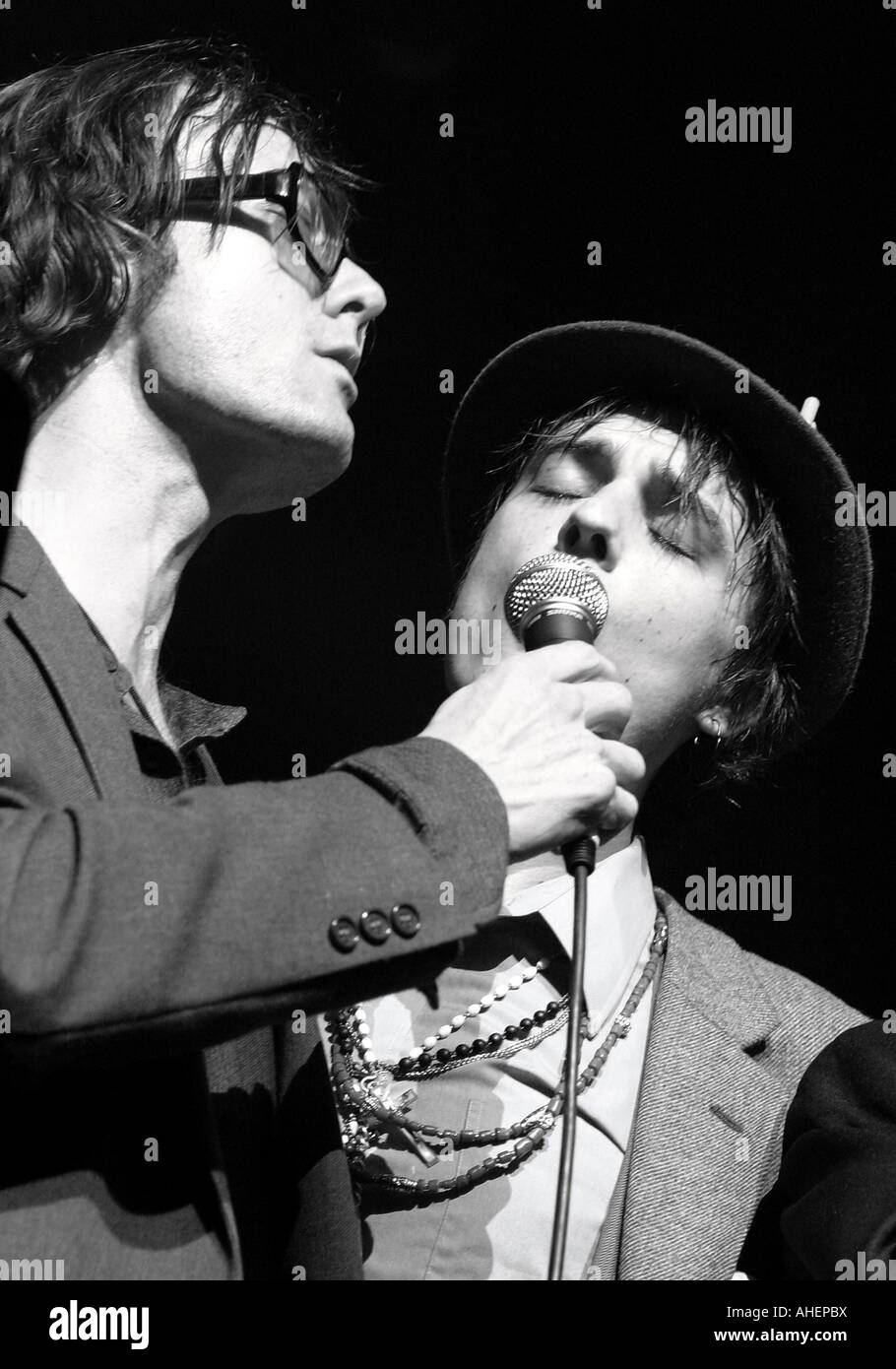JARVIS COCKER and PETE DOHERTY at the 2007 Meltdown Festival Stock Photo