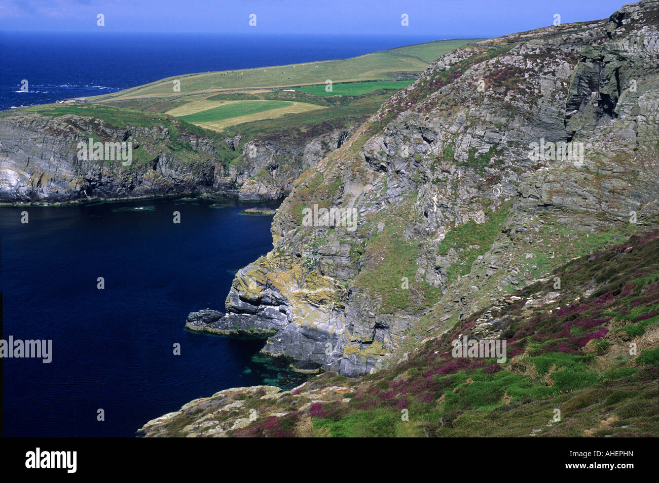 Spanish Head Isle of Man UK coast coastal scenery Stock Photo